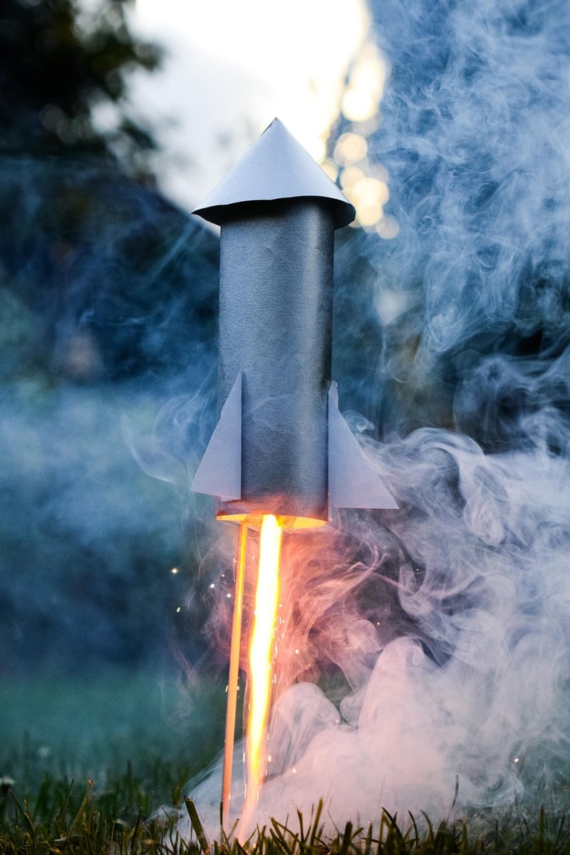 Rocket launching into space
